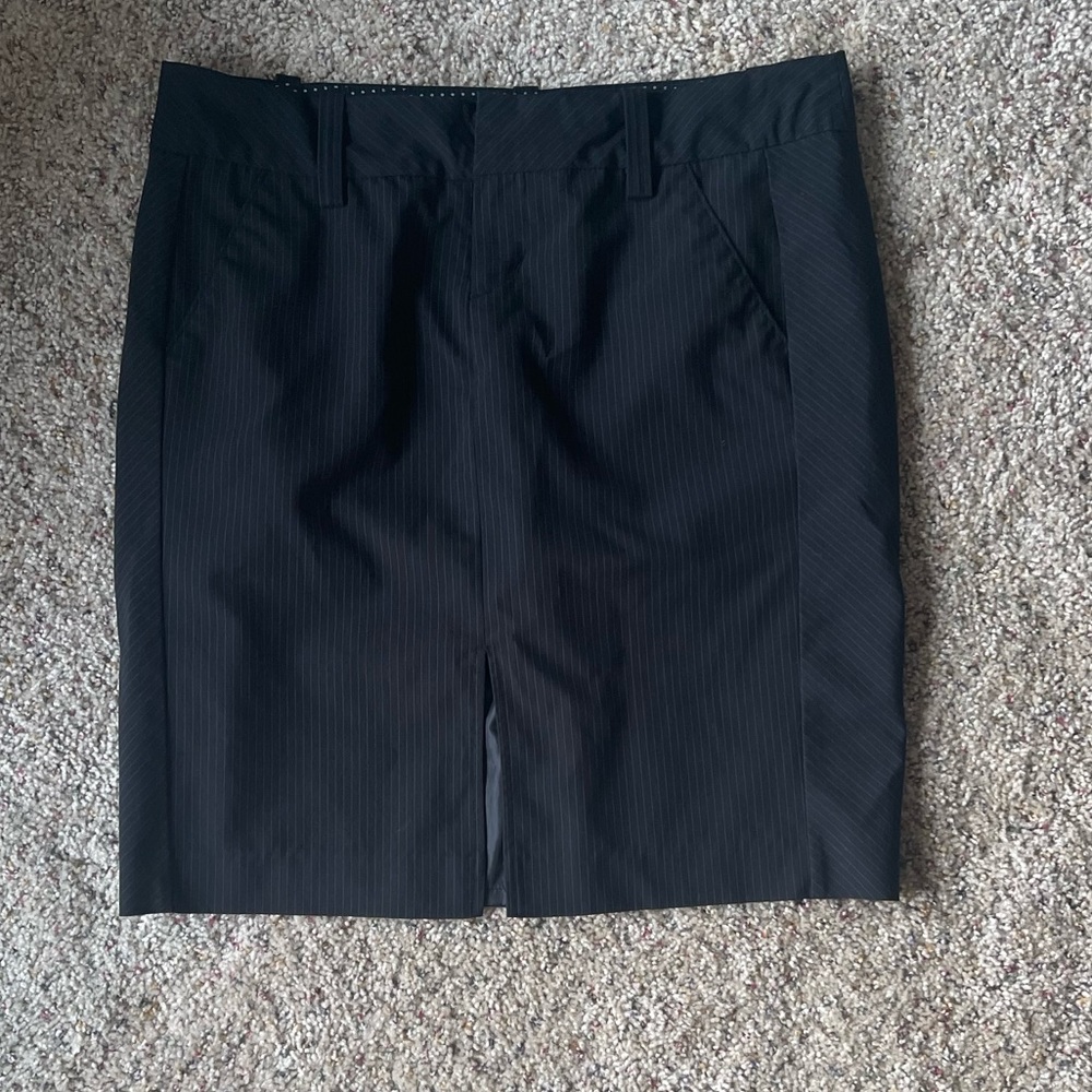 Black pinstripe skirt